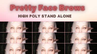 Fixed body collision. . Esl high poly pretty face brows stand alone